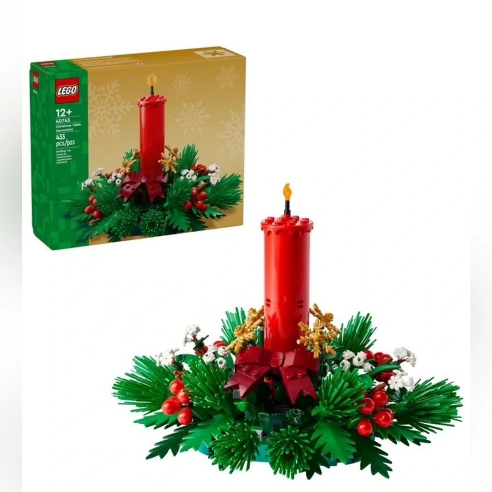 Lego 40743 Christmas Table Decoration Candle Set Holiday Topper Decor NEW SEALED